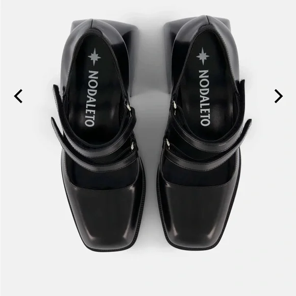 NODALETO Bulla Babies Mary Jane Platform Heels | Black Gloss Leather | EU 38 - Picture 4 of 11